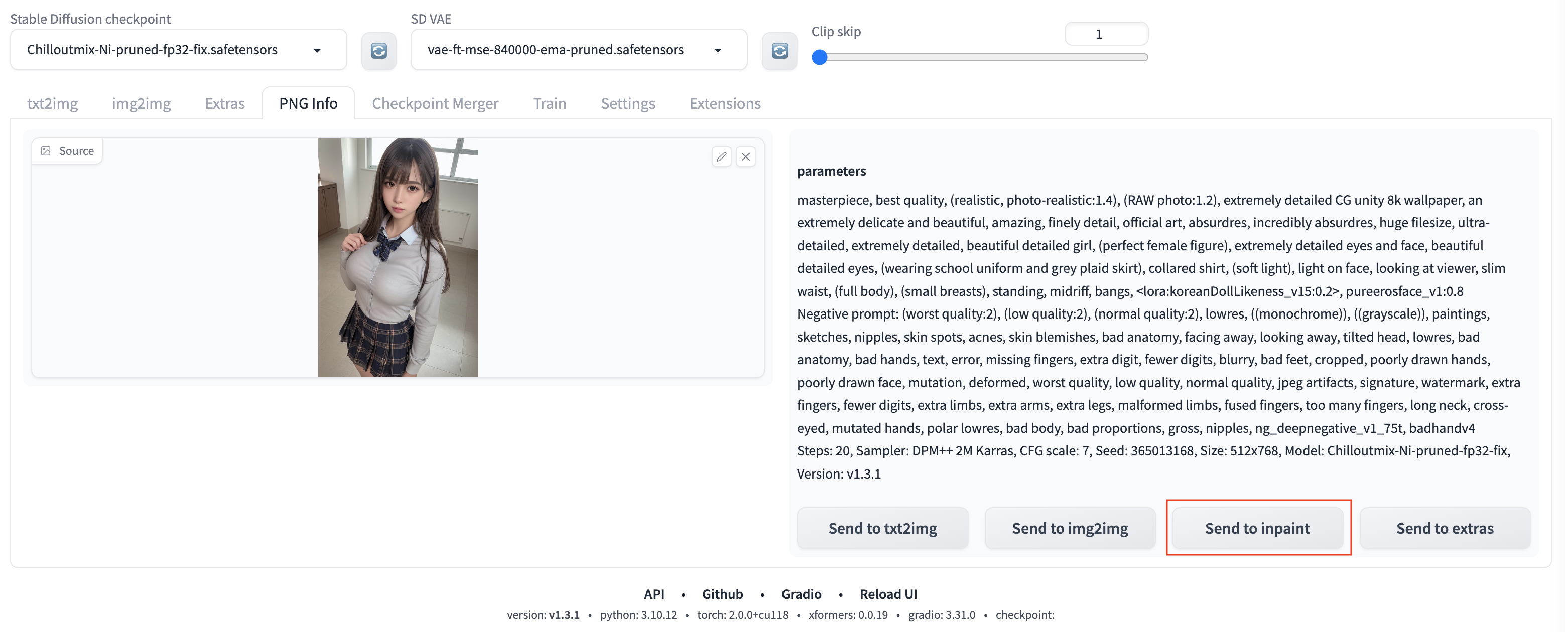 从 PNG Info 到 Inpaint