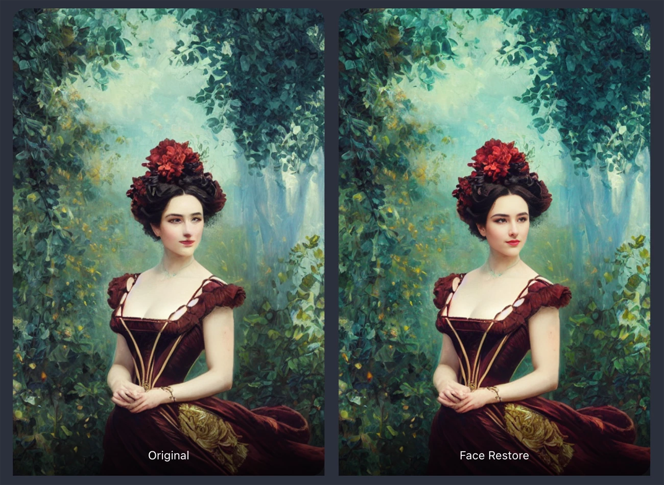 重建人脸效果示例