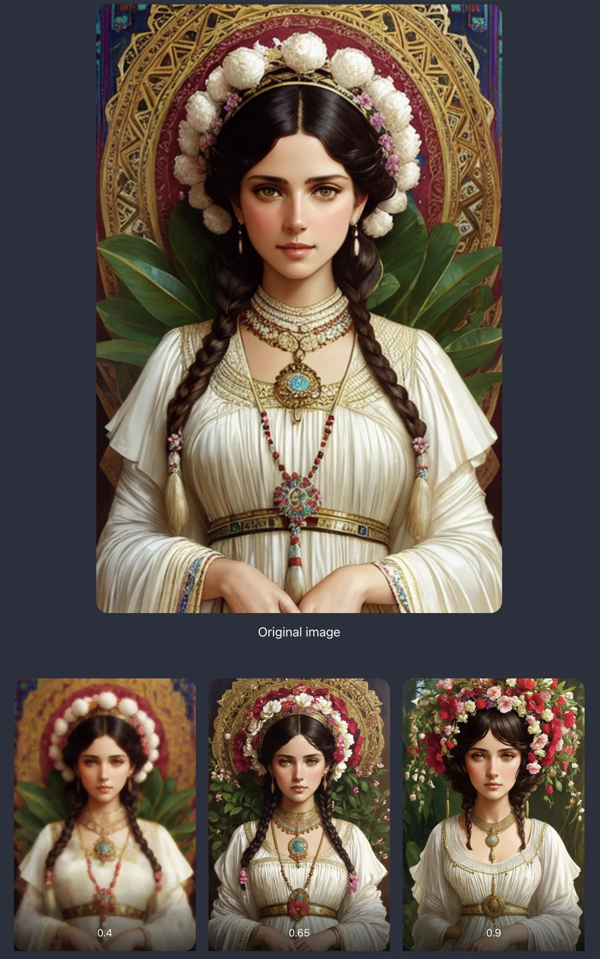 不同降噪强度的效果对比